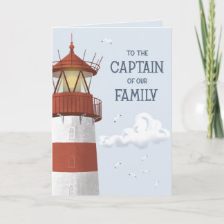 Kapitein van onze familie – Vuurtoren Vaderdag Kaart