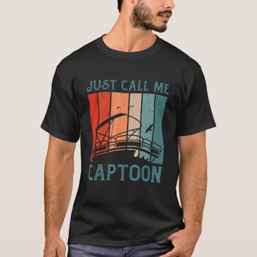 Kapitein van Tritoon Pontoon belt me gewoon Capto T-shirt (Voorkant)