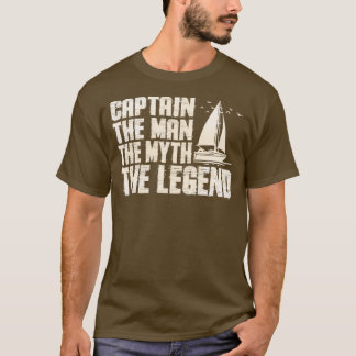 Kapitein van zeilboot t-shirt