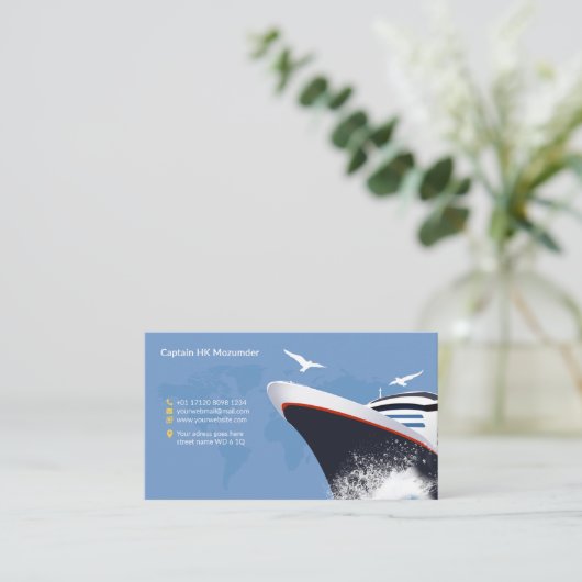 Kapitein Visitekaartje (Staand voorkant)