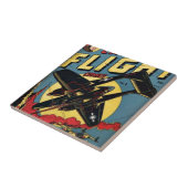 Kapitein Vliegend  Golden Age Comic Book Tegeltje (Zijkant)