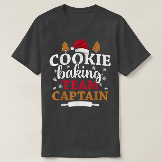 Kapitein voor het bakken van het koffiebakteam van t-shirt (Design voorkant)