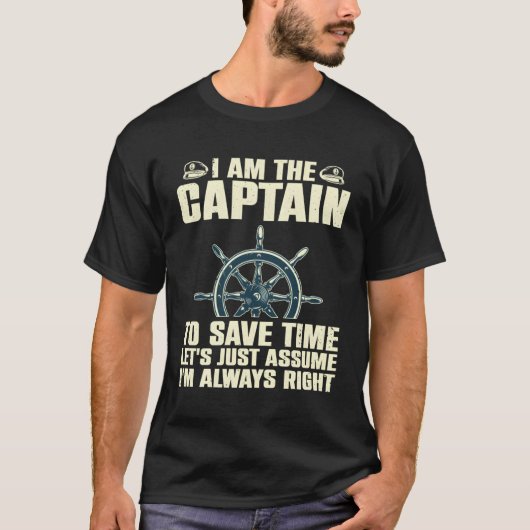 Kapitein Voor Scheeps Bootsman Scheepvaart T-shirt (Voorkant)