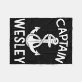 Kapitein Wesley Anker Schip Boot Jacht Boot Fleece Deken (Voorkant (Horizontaal))