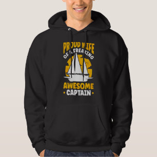 Kapitein Wife Sailing Boat Boater Sailor Hoodie