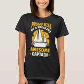 Kapitein Wife Sailing Boat Boater Sailor T-shirt (Voorkant)