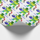 Kapitein Zacky Robot Zippie Spaceship Birthday Cadeaupapier (Hoek)