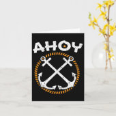 Kapitein Zeafarer Nautical Sailor Boating Kaart (Gele Bloem)