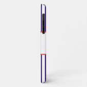 Kapitein Zee met stijlvol blauw Anchor Case-Mate iPhone Case (Achterkant/links)