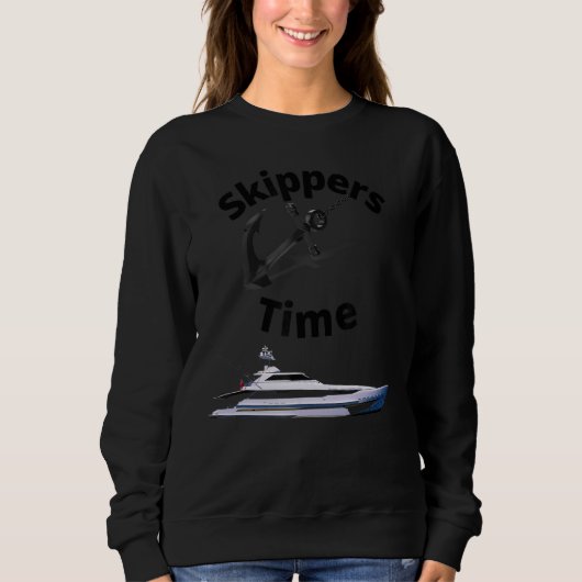 Kapitein Zeilboot Anchor Boat Skipper Trui (Voorkant)