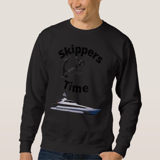 Kapitein Zeilboot Anchor Boat Skipper Trui (Voorkant)