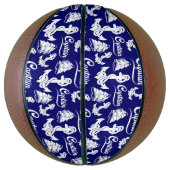 Kapitein Zeilboot Anker Scheepvaart Design Basketbal (Verticaal)