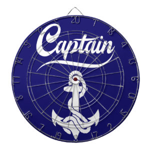 Kapitein Zeilboot Anker Scheepvaart Design Dartbord