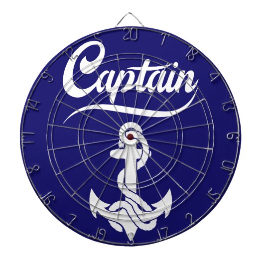 Kapitein Zeilboot Anker Scheepvaart Design Dartbord (Voorkant)