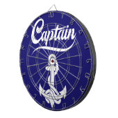 Kapitein Zeilboot Anker Scheepvaart Design Dartbord (Voorkant Rechts)
