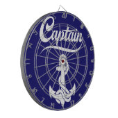 Kapitein Zeilboot Anker Scheepvaart Design Dartbord (Voorkant Links)