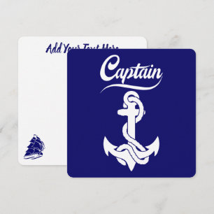 Kapitein Zeilboot Anker Scheepvaart Design Kaart