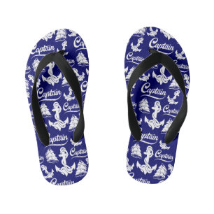 Kapitein Zeilboot Anker Scheepvaart Design Kinder Teenslippers