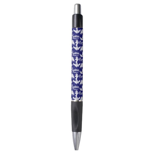 Kapitein Zeilboot Anker Scheepvaart Design Pen (Voorkant Verticaal)