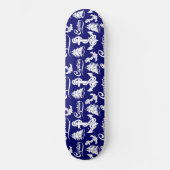 Kapitein Zeilboot Anker Scheepvaart Design Persoonlijk Skateboard (Voorkant)