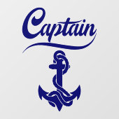 Kapitein Zeilboot Anker Scheepvaart Design Raamsticker (Vel)