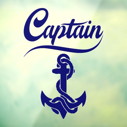 Kapitein Zeilboot Anker Scheepvaart Design Raamsticker (Vel 3)