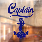 Kapitein Zeilboot Anker Scheepvaart Design Raamsticker (Vel 2)