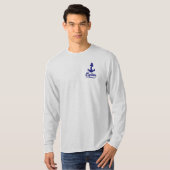 Kapitein Zeilboot Anker Scheepvaart Design T-shirt (Voorkant volledig)