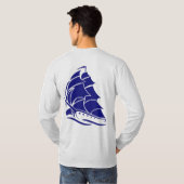 Kapitein Zeilboot Anker Scheepvaart Design T-shirt (Achterkant volledig)