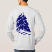 Kapitein Zeilboot Anker Scheepvaart Design T-shirt (Achterkant)