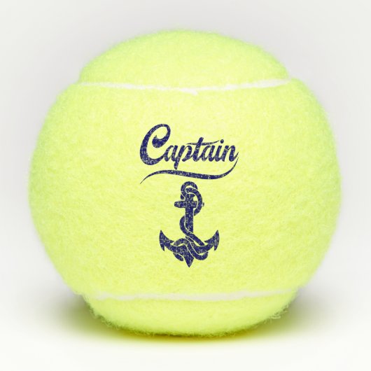 Kapitein Zeilboot Anker Scheepvaart Design Tennisballen (Voorkant)