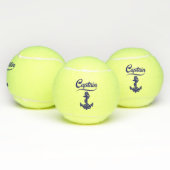 Kapitein Zeilboot Anker Scheepvaart Design Tennisballen (Multi)