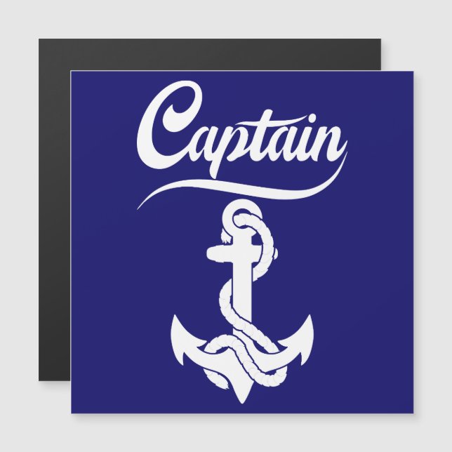 Kapitein Zeilboot Anker Zeevaart Design (Voorkant / Achterkant)