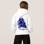 Kapitein Zeilboot Anker Zeevaart Design (Achterkant volledig)