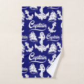 Kapitein Zeilboot Anker Zeevaart Design Bad Handdoek (Handdoek)