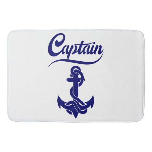 Kapitein Zeilboot Anker Zeevaart Design Badmat (Voorkant)