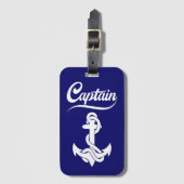 Kapitein Zeilboot Anker Zeevaart Design Bagagelabel (Voorkant (verticaal))