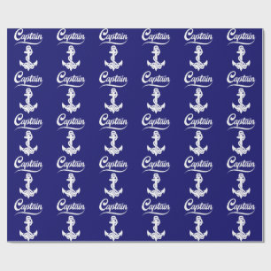 Kapitein Zeilboot Anker Zeevaart Design Cadeaupapier