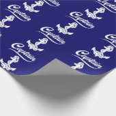 Kapitein Zeilboot Anker Zeevaart Design Cadeaupapier (Hoek)
