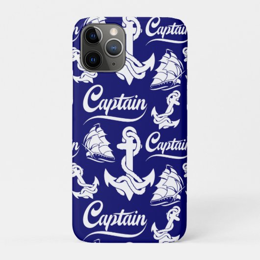 Kapitein Zeilboot Anker Zeevaart Design Case-Mate iPhone Case (Achterkant)