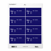 Kapitein Zeilboot Anker Zeevaart Design Etiket (Full Sheet)
