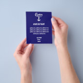 Kapitein Zeilboot Anker Zeevaart Design Flyer (Hand)