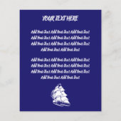 Kapitein Zeilboot Anker Zeevaart Design Flyer (Achterkant)
