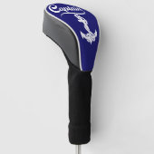Kapitein Zeilboot Anker Zeevaart Design Golfheadcover (Schuin)