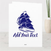 Kapitein Zeilboot Anker Zeevaart Design Kaart (Achterkant)