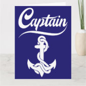 Kapitein Zeilboot Anker Zeevaart Design Kaart (Voorkant)