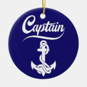 Kapitein Zeilboot Anker Zeevaart Design Keramisch Ornament (Voorkant)