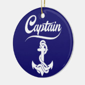 Kapitein Zeilboot Anker Zeevaart Design Keramisch Ornament (Links)