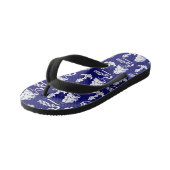 Kapitein Zeilboot Anker Zeevaart Design Kinder Teenslippers (Schuin)