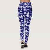 Kapitein Zeilboot Anker Zeevaart Design Leggings (Achterkant)